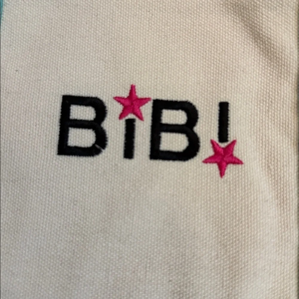 BiBi Aqua and Cream Tote Bag